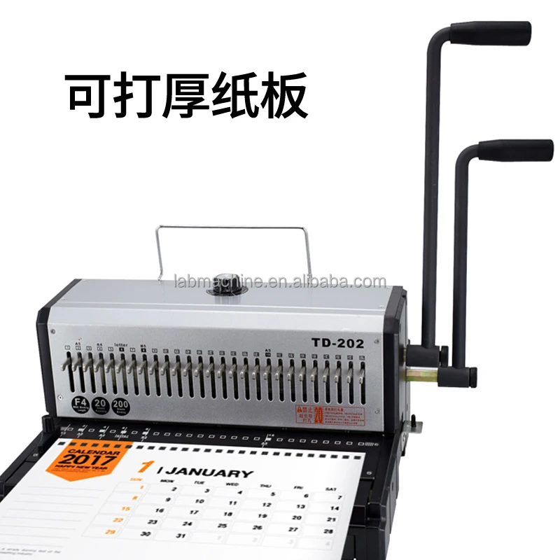 Desk Calendar Calendar Double Coil Binding Machine TD-202