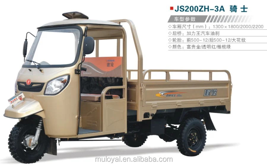 MS300ZH-HCC Gasoline Tricycle Cargo Tricycle Truck Tricycle