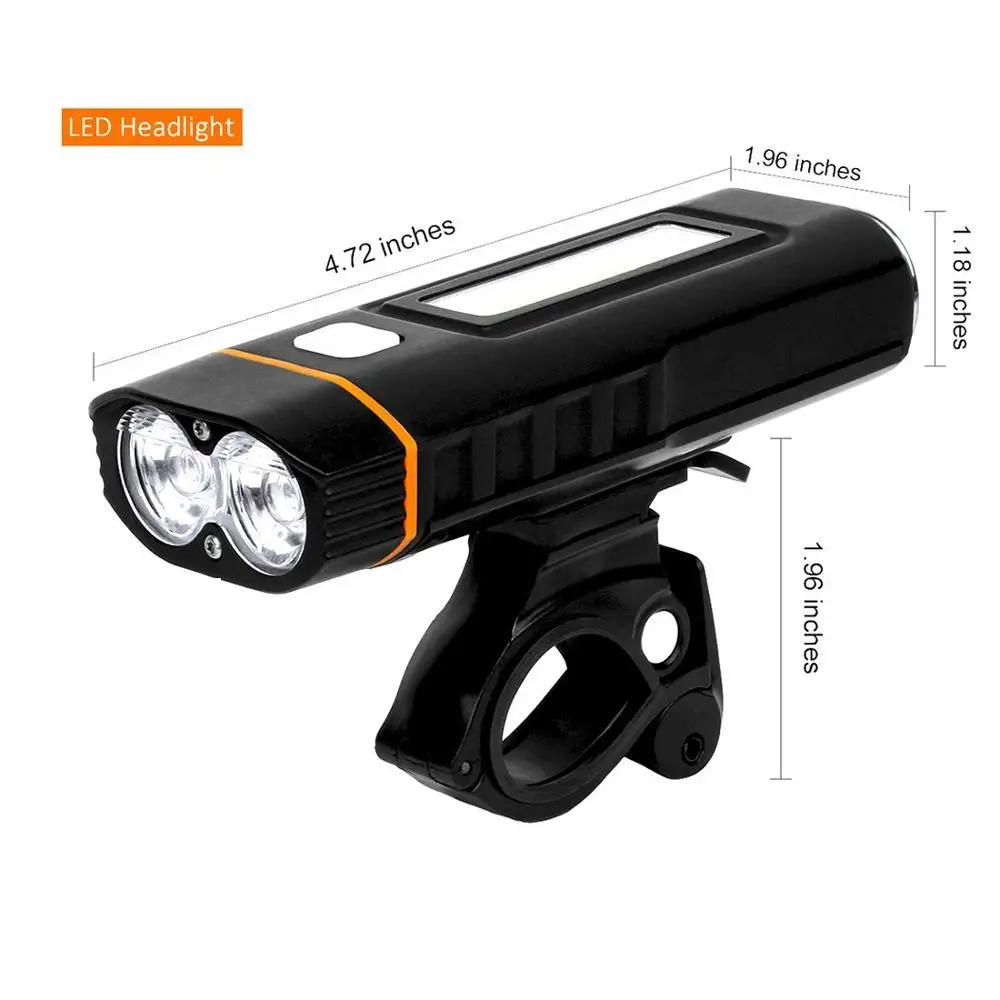 Bike Light 1000 Lumen waterproof   Bicycle LED Front Light Aluminum USB Charging Smart Cycling Bicycle Headlight Warning Light