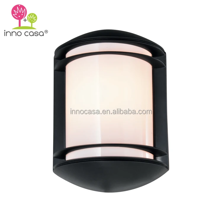 OEM/ODM Modern Industrial IP44 Aluminum + Acrylic Powder Coating Black LED Outdoor Wall Light for Garden
