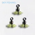 30pcs lot Luminous Fishing Swivels Rolling Swivels Sea Fishing Accessories Tackle Connector Rolling Swivels 3 way