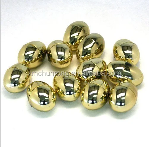 Plastic golden easter egg