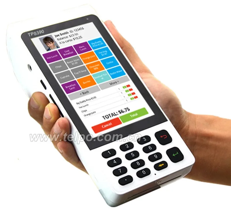 POS Factory Telpo TPS390 recharge gprs manual pos terminal