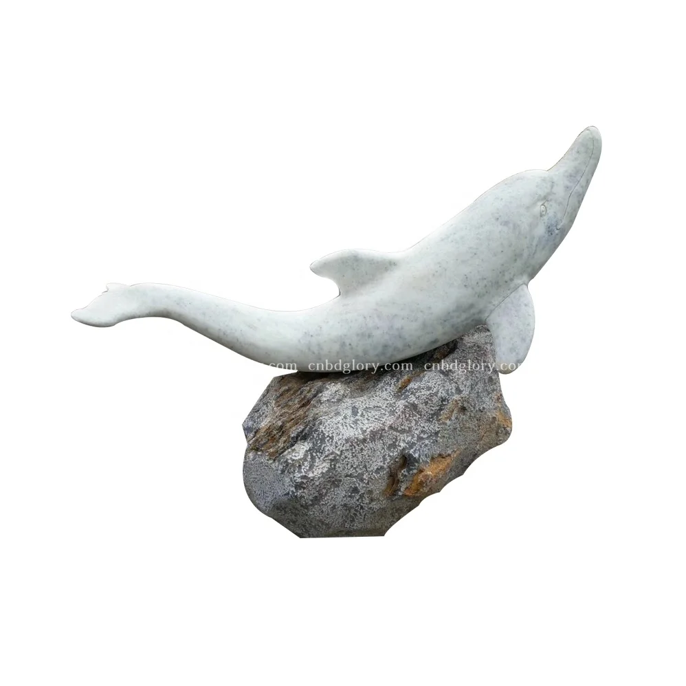 Outdoor garden water feature fountain ornaments Sculpture Marble Dolphin Statue Water fountain