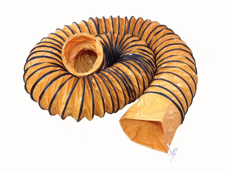 Yellow color flexible ventilation blower duct hose