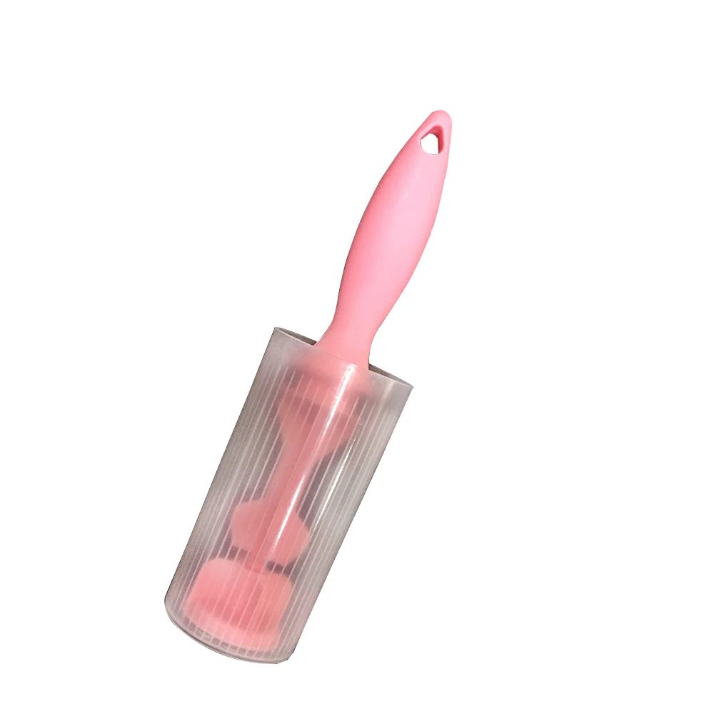 clear lint roller with adhesive sticker