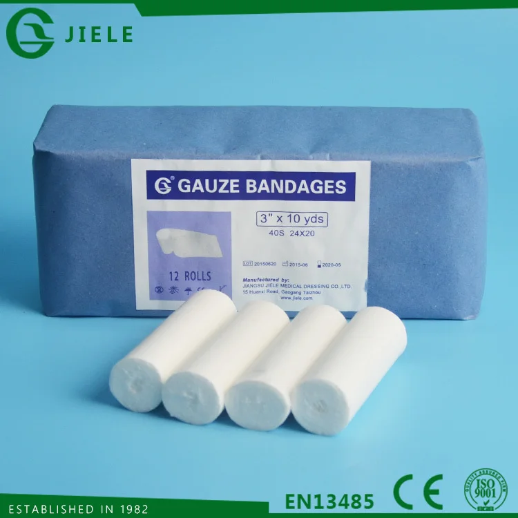 high absorbent and soft cotton gauze bandage for medical dressing