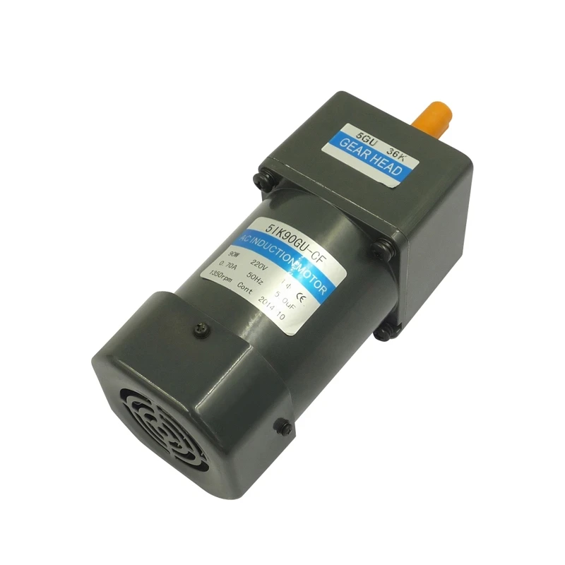 90w high torque single phase 220v 380v ac induction gear motor