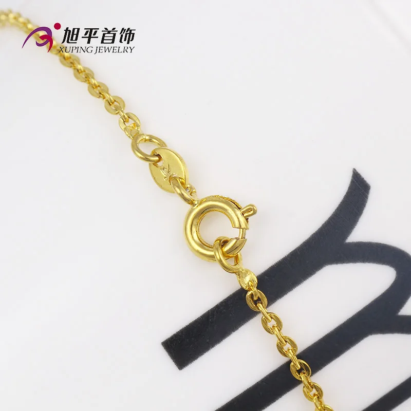 xuping jewelry brass gold plated chain, women fashion cheap sell lots of necklaces