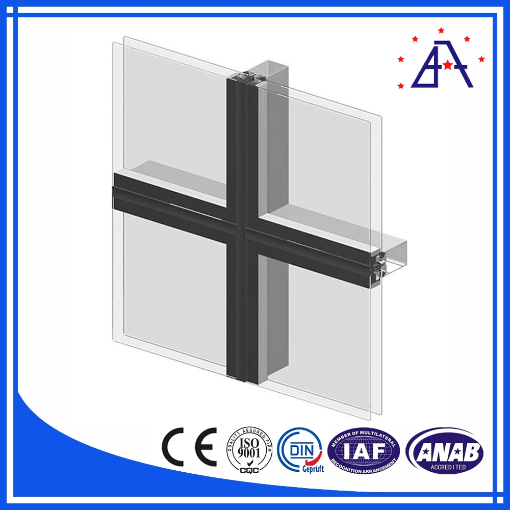 Aluminum Curtain Wall Aluminum Extrusion Curtain Wall Profile
