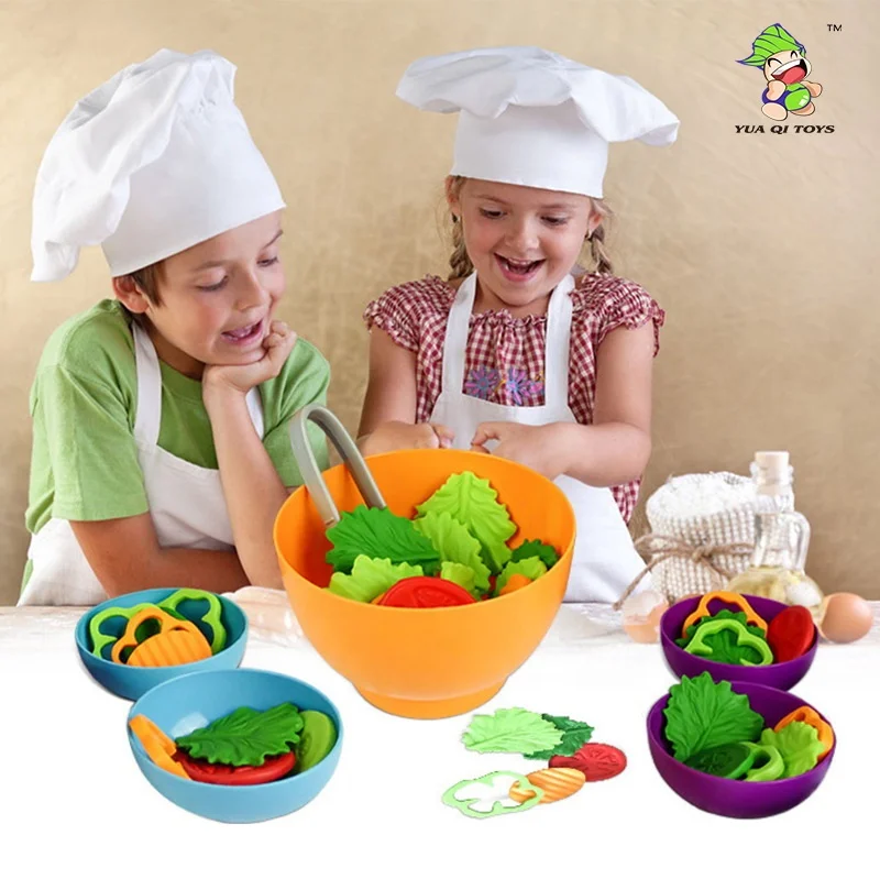 Kids Vegetables pretend play suit Toy salad set Kitchen food toy