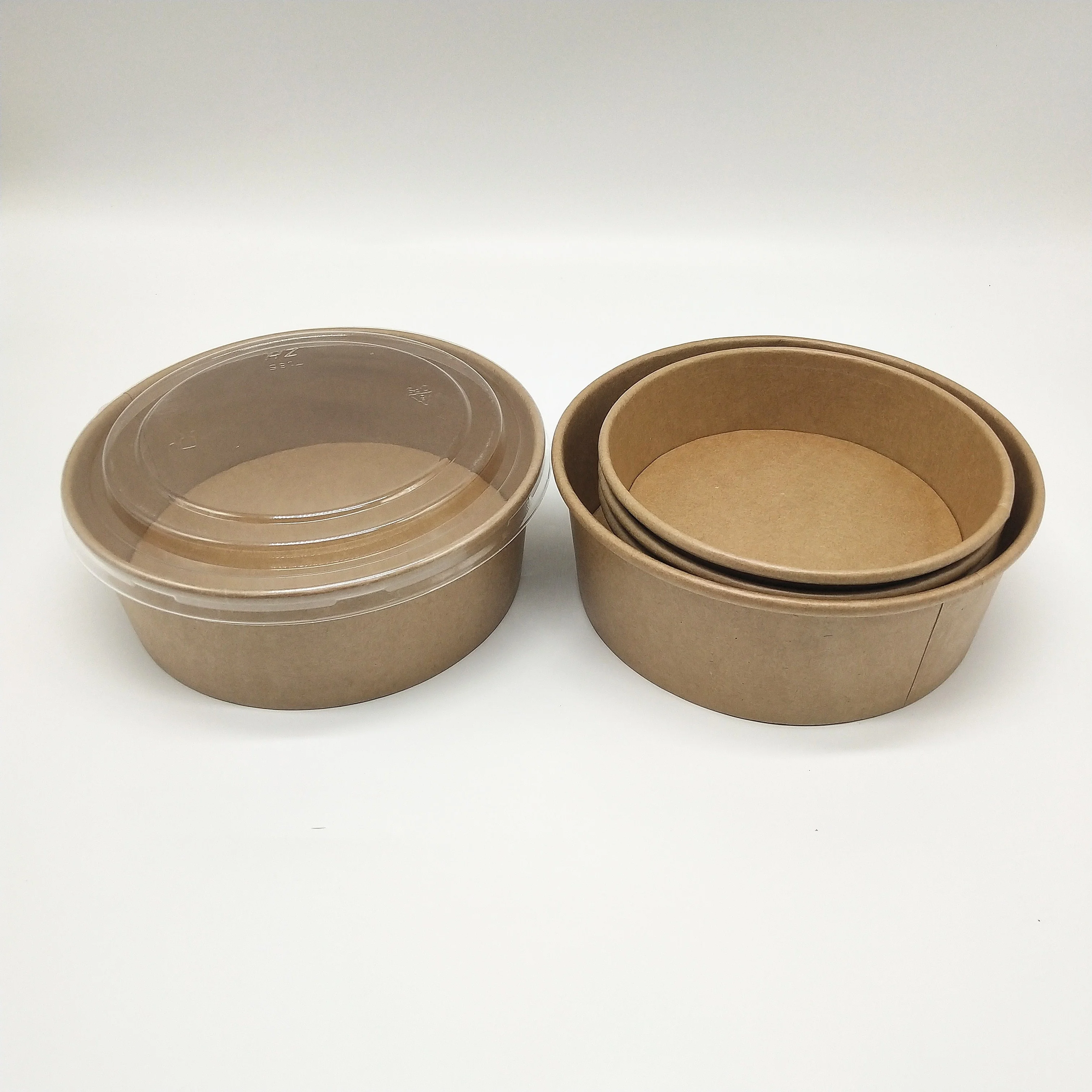 Eco-Friendly Disposable Take Away Kraft Paper Salad Bowl