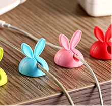 Rabbit ears data line fixed device silica gel cable winder desktop viscose electrical wire winding device wholesale 4X