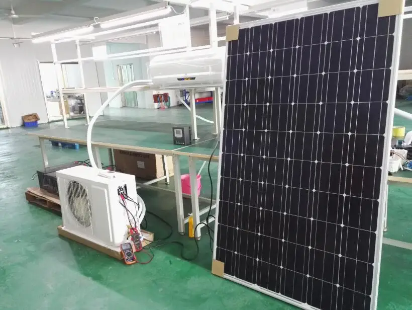 Saving 50% energy 24 hours working time 12000BTU AC/DC hybrid power wall split solar air conditioner