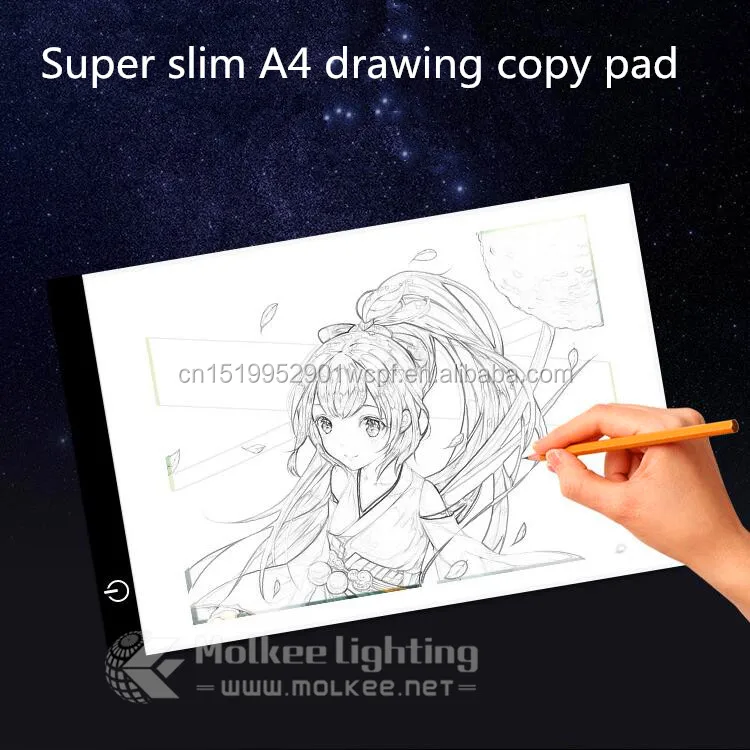 A4 LED Dimmable Drawing panel, Architects Drawing Tracing Table Light Box ,super slim graffiti lighting pad