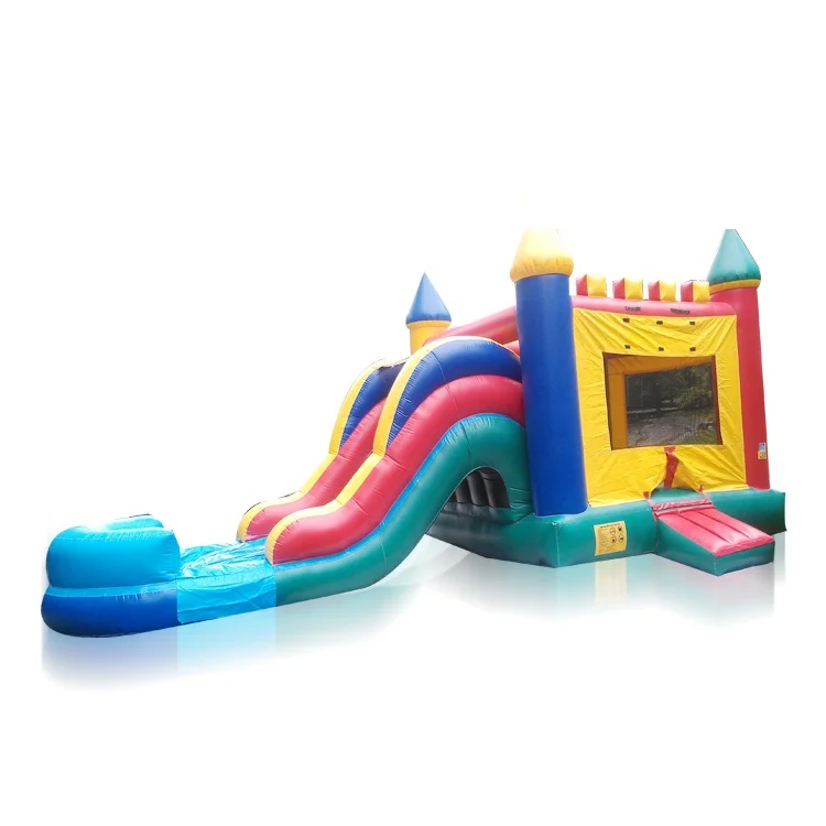 GuangZhou New Style  PVC Tarpaulin Jumping Castle Inflatable Bouncer House With Oversize Slide and Pool