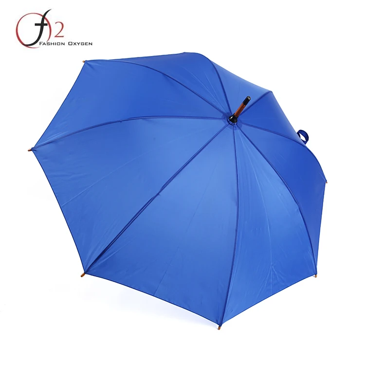 2017 Blue customized standard size straight umbrella