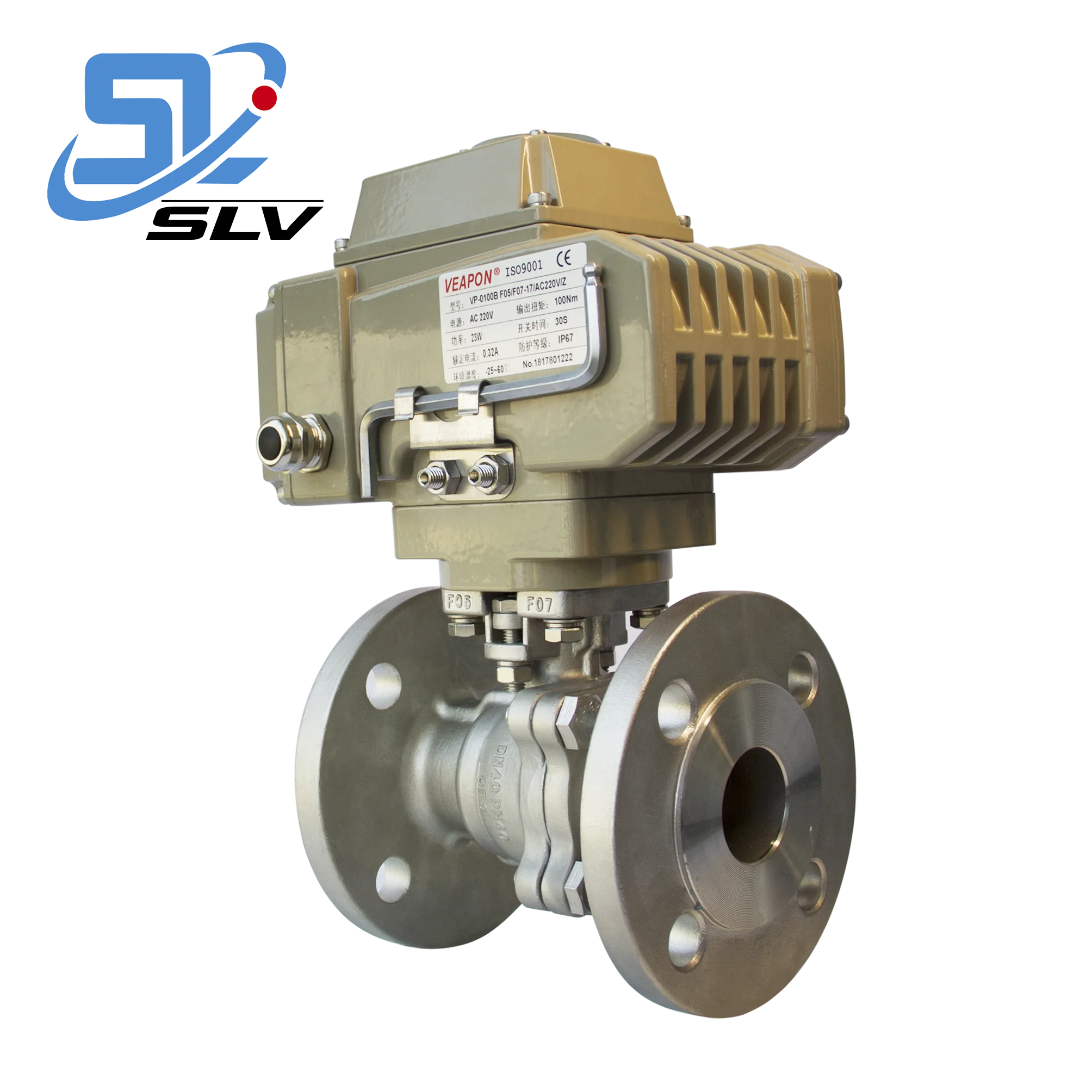 DN15 Electric Stainless Steel Carbon Steel Cast Iron Flange Ball Valve