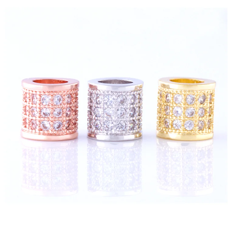 Лидер продаж, бусины из медного сплава, заполненные золотом для изготовления браслетов и ювелирных изделий