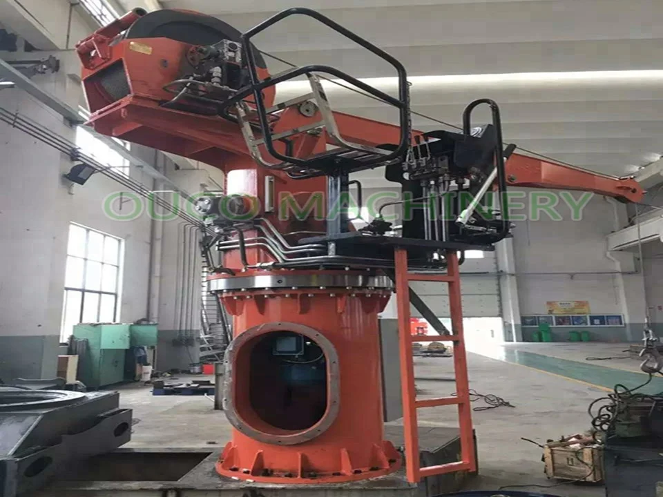 3t4m Pedestal Floor Electric Hydraulic Boom Marine Crane