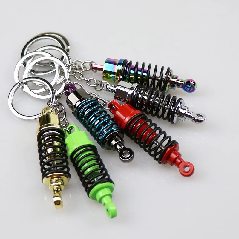 Creative gift shock absorber keychain auto parts turbo keychain keyfob