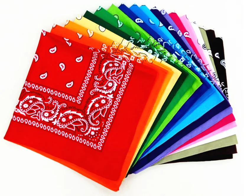Double sided printed paisley bandana 100% cotton 100% polyester custom bandana in stock