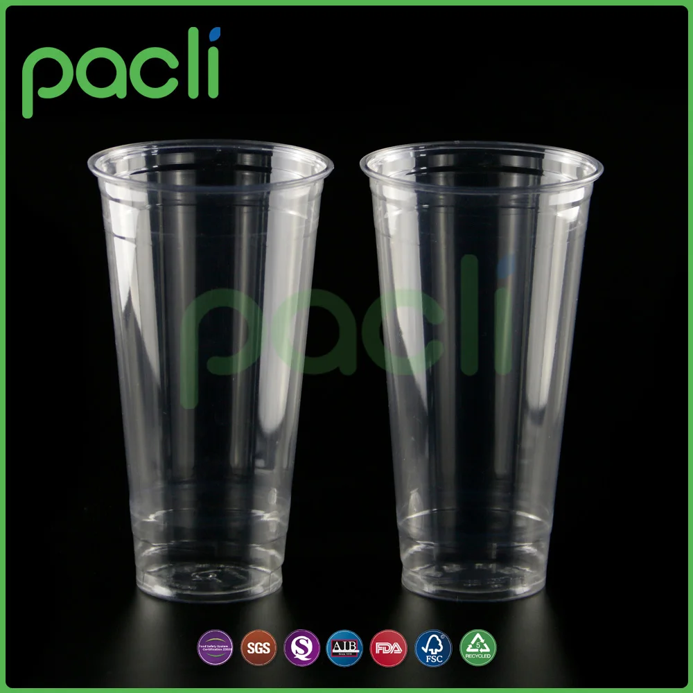 Factory Supplies Hotsale 24oz Boba Bubble Tea Cups PP Plastic Smoothie Milkshake Cups with Heart Stopper Lids