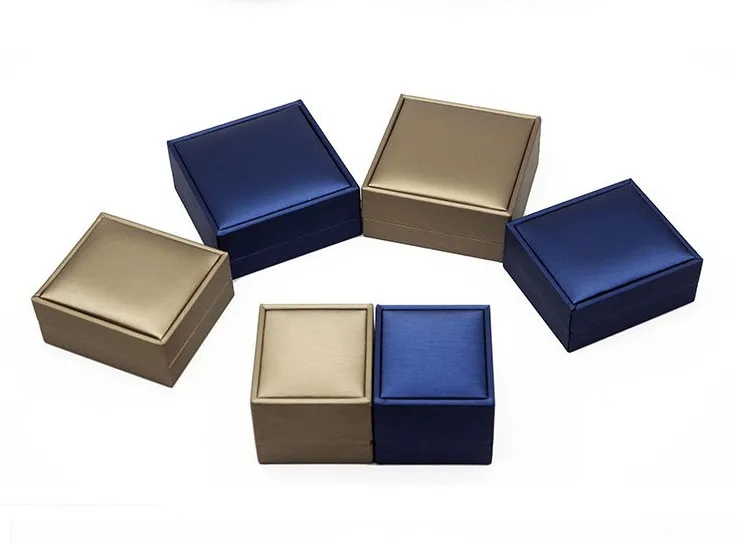 Champagne Gold High-grade Leather Jewelry Box