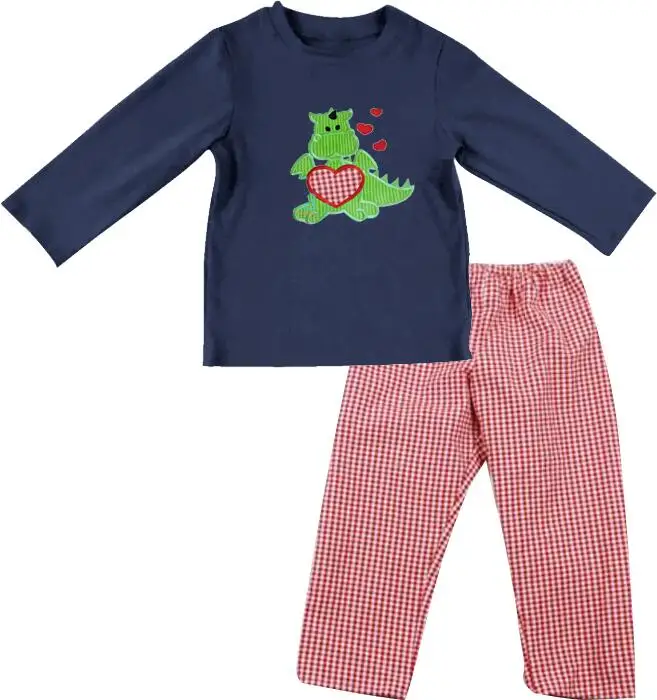 Вязаный хлопковый комбинезон puresun для маленьких мальчиков, одежда на День святого Валентина для маленьких мальчиков, комбинезоны с вышивкой и трактором на День святого Валентина