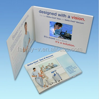 
4.3inch lcd video postcards gift in print LCD video brochure 