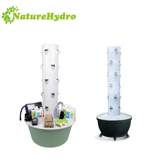 Aeroponic farming vertical tower garden
