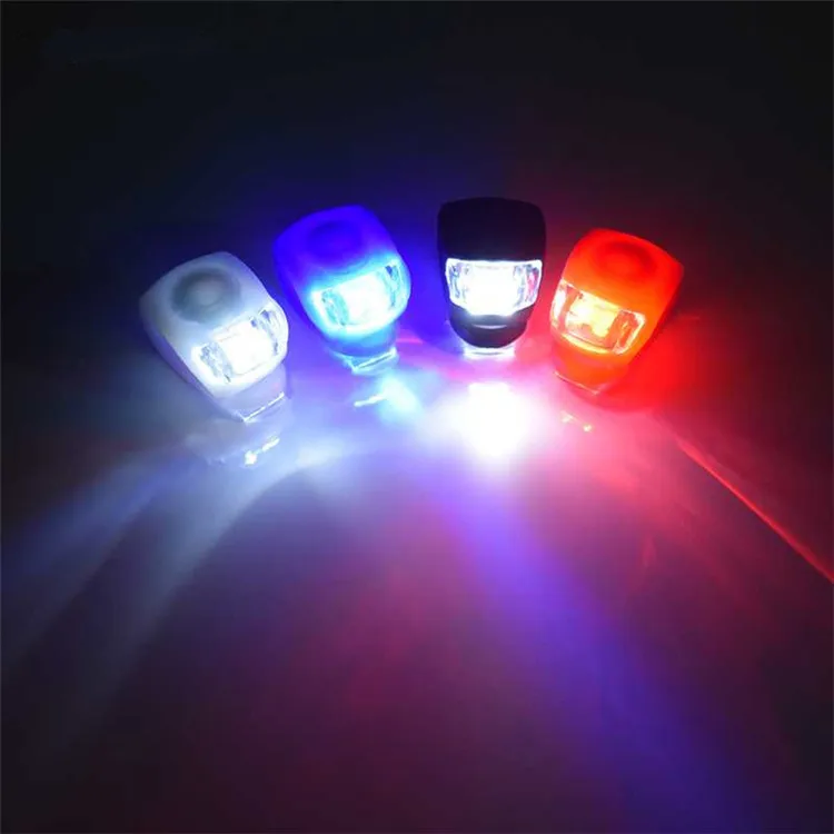 YOUME LED Bike Lights Silicone Bicycle Light Head Front Rear Wheel Flash Lamp Waterproof Cycling Front LED Light With Battery