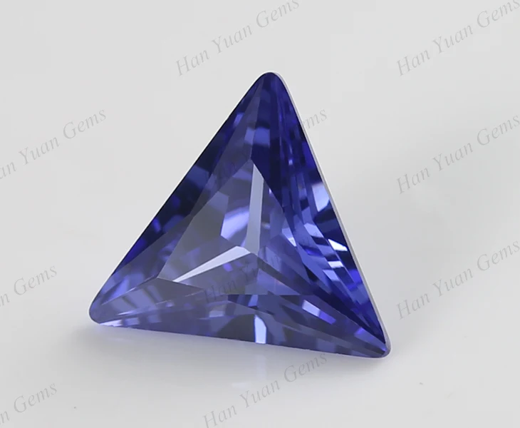 Tanzanite Triangle Shape Semi CZ Gems For Clothing
