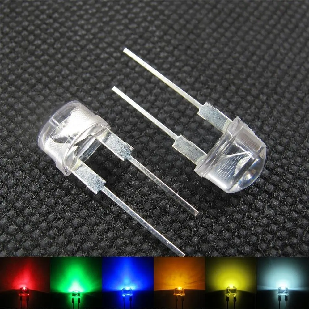 Super Bright 8mm Straw Hat Diode 0.25w 0.5W White Light 120 Degrees LED Lamp to DIp Chip Led