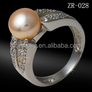 Professional Factory silver jewelry 925 silver ring with water fresh pearl