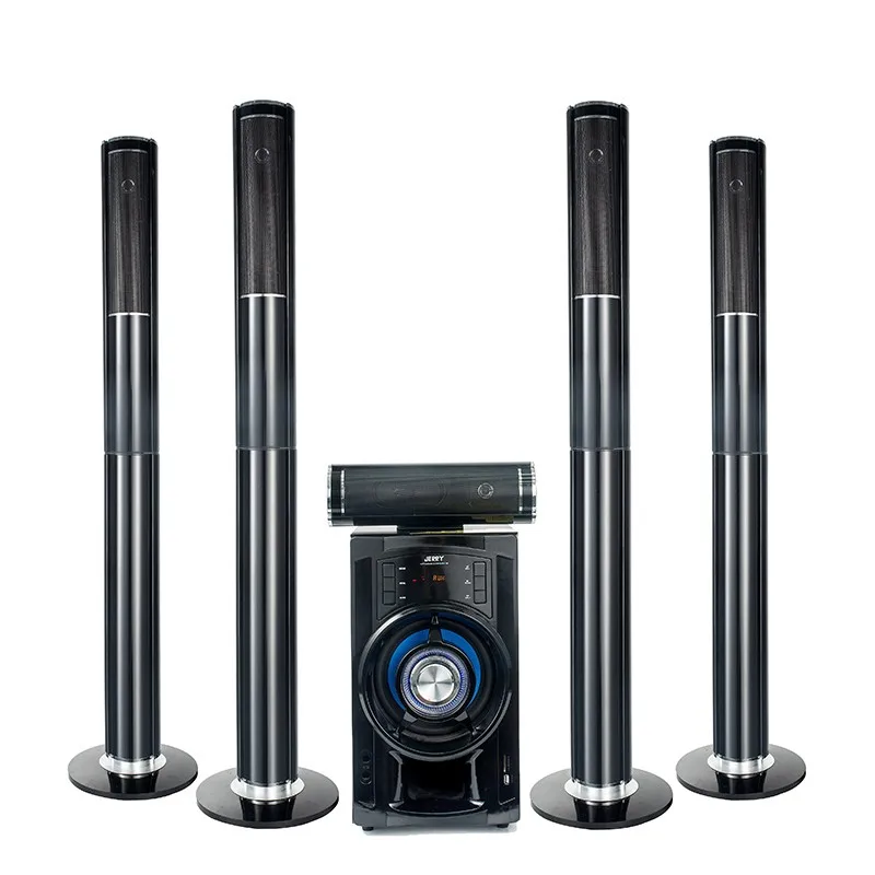 
5.1 ch ahuja wireless mic surround home sound system 7.1 with LED light speakers audio speaker 