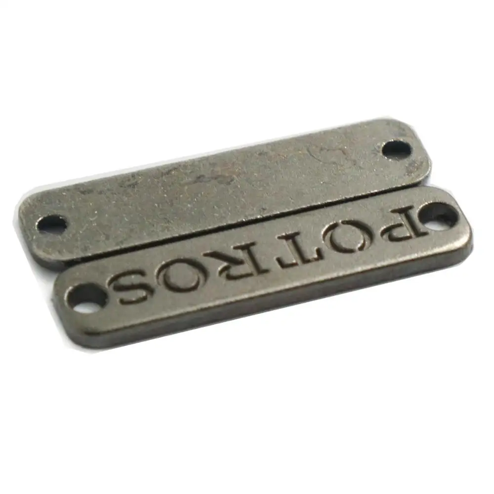 
Dull silver metal loop alloy material metal badge for bag 