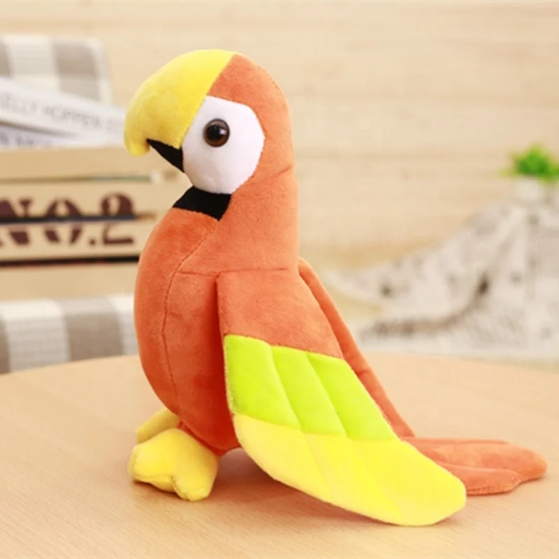
laughing recordable talking parrot plush toy speaker 