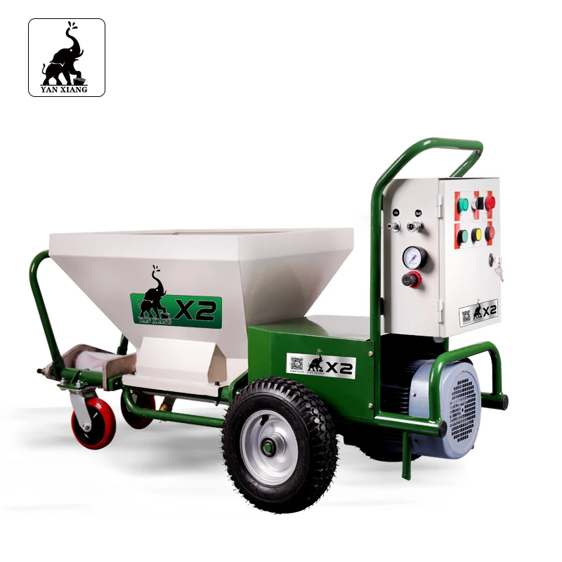 Wall Mortar Spraying Rendering Machine Construction without Mixer Pump 25-35l/min 153*60*85cm 4kw,380v Provided Yanxiang CN;JIA