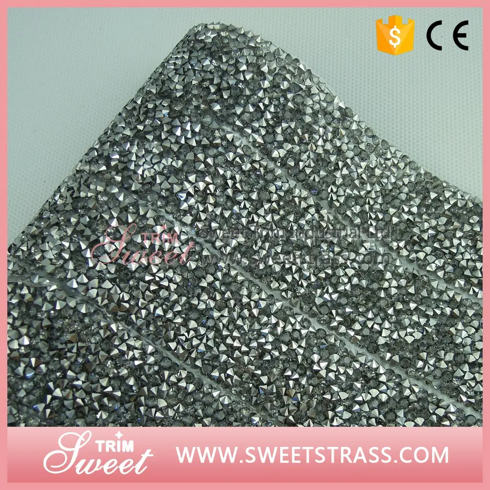 Factory outlet 24*40CM hot fix adhesive crystal rhinestone sticker sheets