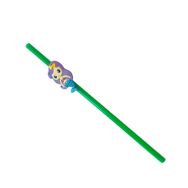 4 шт./компл. креативные милые трубочки для напитков из ПВХ в виде русалки для детей на день рождения, детские товары для рождественской вечеринки