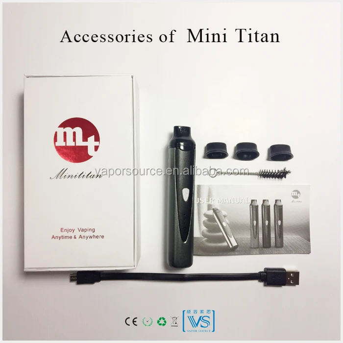 
dry herbal vapourizer vape pen concentrates dry herb vapor Mini Titan loose leaf ceramic vaporizer 