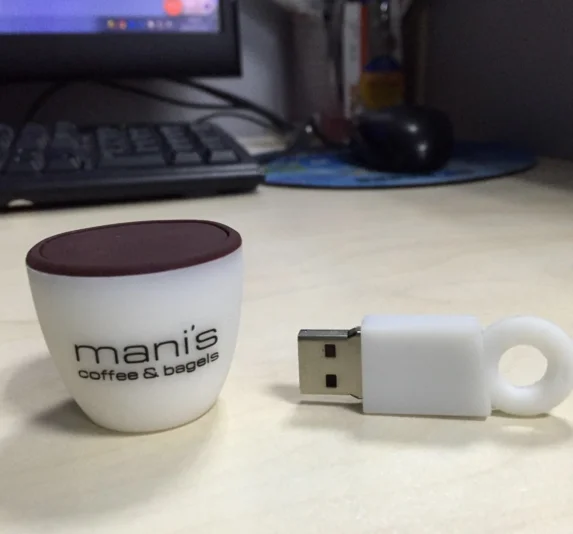 Creative Gifts Usb Coffee Stick 8GB 16GB Custom Pvc Rubber Memory Stick silicone Coffee Cup Usb Flash Drive