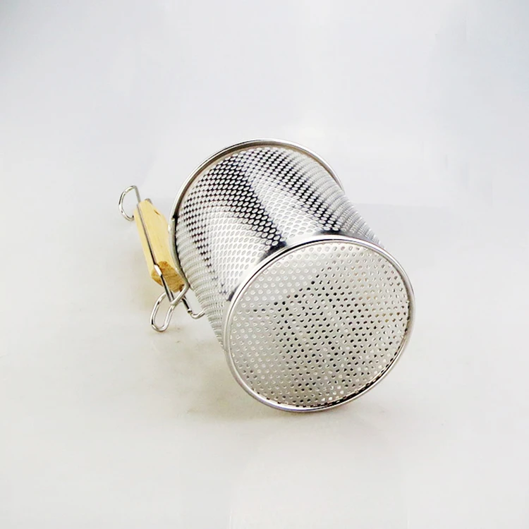 
Round Shaped Stainless Steel Wire Frying Mesh Colander, Noodle Strainer with Handle 