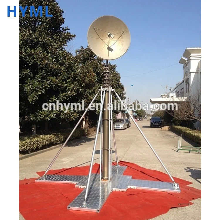 18m Heavy high telecommunication tower and telescopic antenna tower mast pole