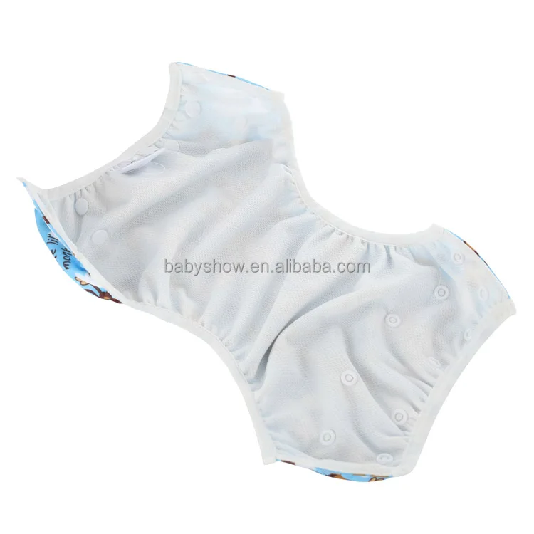 Babyshow Printed Swimming Cloth Diaper Waterproof PUL Mesh Inner Swimming Pants Factory Customized High Quality Cloth Nappy