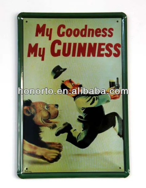 
Guinness promoting metal wine sign 