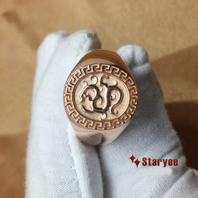 
Wholesale Platinum 9K 10K 14K 18K Solid Gold Plain Blank Custom Signet Ring Mens 