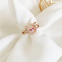 Elegant Eternity Pearl Ring 14k Gold Micro Pave Wedding Ring Full Eternity Stacking Ring Stackable Gift for her