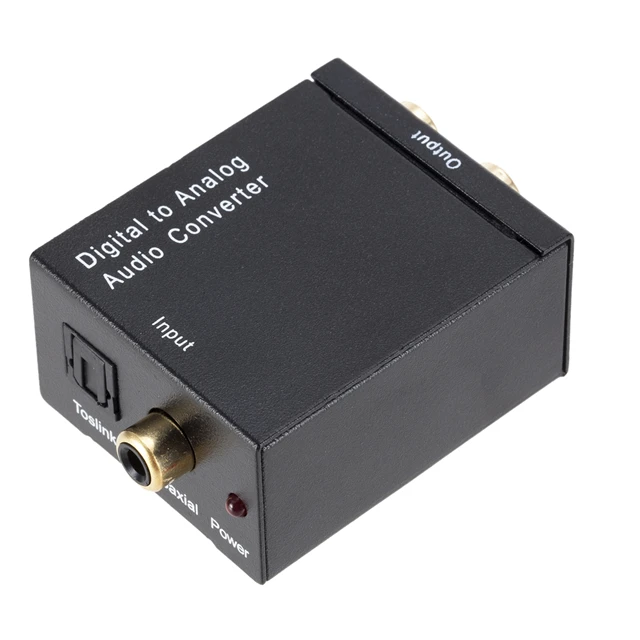 Toslink Signal Optical Coaxial Digital to Analog Audio Converter Adapter RCA L/R